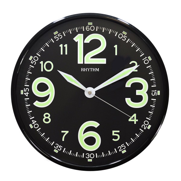 Rhythm(Japan) Silent Silky Move Glow In The Dark Wall Clock Rhythm(Japan) Silent Silky Move Glow In The Dark Wall Clock